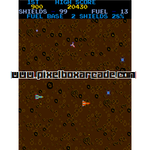 Pixelbox Arcade - Moonwar (1981), a Shooter / Flying game by Stern