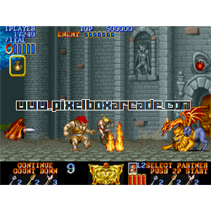 Pixelbox Arcade - Magic Sword - Heroic Fantasy (1990), a Platform / Fighter Scrolling game by Capcom