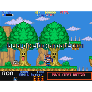 Pixelbox Arcade - Mega Twins (1990), a Platform / Fighter Scrolling game by Capcom