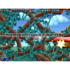 Pixelbox Arcade - Mystic Riders (1992), a Shooter / Flying Horizontal game by Irem