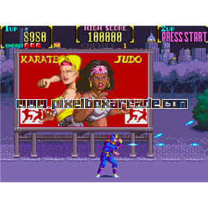 Pixelbox Arcade - Mystic Warriors (1993), a Fighter / 2D game by Konami