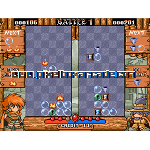 Pixelbox Arcade - Naname de Magic! (1994), a Puzzle / Drop game by Atlus