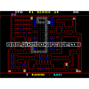 Pixelbox Arcade - NATO Defense (1982), a Maze / Shooter Small game by Pacific Novelty