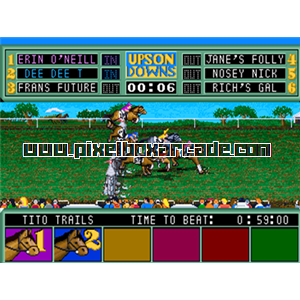 Pixelbox Arcade - Neck-n-Neck (1992), a Sports / Horse Racing game by Bundra Games/Incredible Technologies