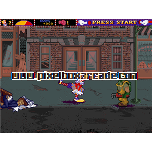 Pixelbox Arcade - Ninja Clowns (1991), a Fighter / 2.5D game by Strata/Incredible Technologies