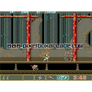 Pixelbox Arcade - Ninja Spirit (1988), a Fighter / 2D game by Irem