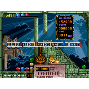 Pixelbox Arcade - Oh My God! (1993), a Puzzle / Drop game by Atlus