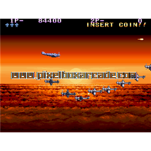 Pixelbox Arcade - P-47 - The Phantom Fighter (1988), a Shooter / Flying Horizontal game by Jaleco