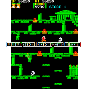 Pixelbox Arcade - Pandora's Palace (1984), a Platform / Run Jump game by Konami/Interlogic