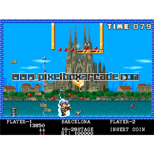 Pixelbox Arcade - Pang (1989), a Shooter / 3rd Person game by Mitchell