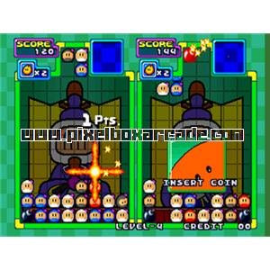 Pixelbox Arcade - Panic Bomber (1994), a Puzzle / Drop game by Eighting / Hudson