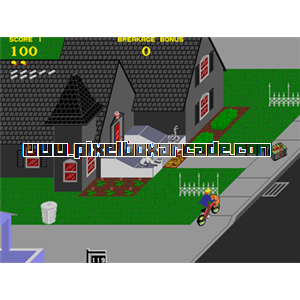 Pixelbox Arcade - Paperboy (1984), a Maze / Driving game by Atari Games
