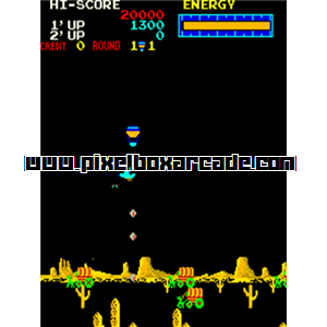 Pixelbox Arcade - Pioneer Balloon (1982), a Shooter / Flying Horizontal game by SNK