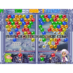 Pixelbox Arcade - Puzzle Bobble 4 (1997), a Puzzle / Toss game by Taito Corporation