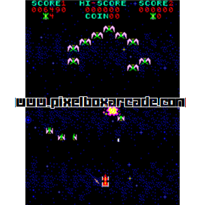 Pixelbox Arcade - Phoenix (1980), a Shooter / Gallery game by Amstar
