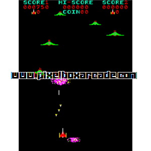 Pixelbox Arcade - Pleiads (1981), a Shooter / Gallery game by Tehkan