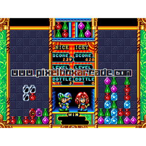 Pixelbox Arcade - Poitto! (1993), a Puzzle / Drop game by Metro / Able Corp.