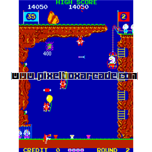 Pixelbox Arcade - Pooyan (1982), a Shooter / 3rd Person game by Konami