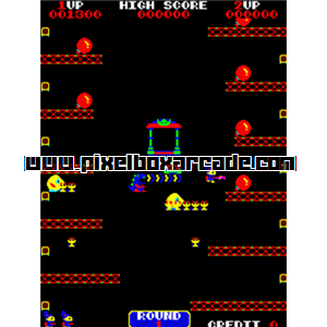 Pixelbox Arcade - Pop Flamer (1982), a Maze / Shooter Small game by Jaleco