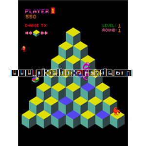 Pixelbox Arcade - Q*bert (1982), a Platform / Run Jump game by Gottlieb