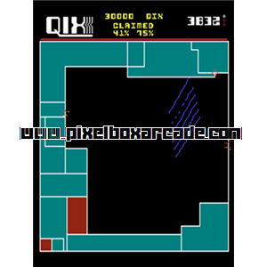 Pixelbox Arcade - Qix (1981), a Puzzle / Outline game by Taito America Corporation