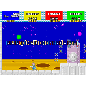 Pixelbox Arcade - Quartet (1986), a Maze / Shooter Large game by Sega