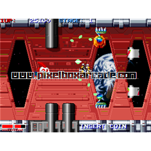 Pixelbox Arcade - Rabio Lepus (1987), a Shooter / Flying Horizontal game by V-System Co.
