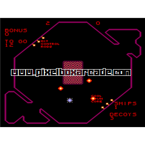 Pixelbox Arcade - Reactor (1982), a Maze / Shooter Small game by Gottlieb