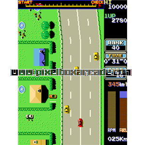 Pixelbox Arcade - Road Fighter (1984), a Driving / Race game by Konami