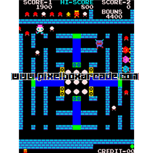 Pixelbox Arcade - Round-Up (1981), a Maze game by Amenip/Centuri