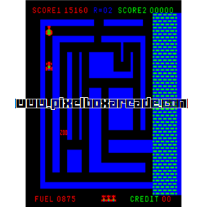 Pixelbox Arcade - Route 16 (1981), a Maze game by Tehkan/Sun (Centuri license)