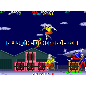Pixelbox Arcade - Rough Ranger (1988), a Platform / Shooter Scrolling game by SunA (Sharp Image license)