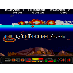 Pixelbox Arcade - Sauro (1987), a Shooter / Flying Horizontal game by Tecfri