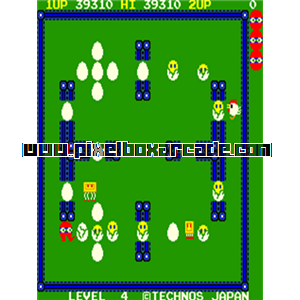 Pixelbox Arcade - Scrambled Egg (1983), a Maze game by Technos