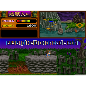 Pixelbox Arcade - Shadow Land (1987), a Platform / Shooter Scrolling game by Namco