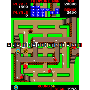 Pixelbox Arcade - Sindbad Mystery (1983), a Puzzle / Maze game by Sega
