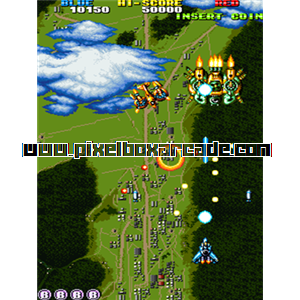 Pixelbox Arcade - Sky Alert (1992), a Shooter / Flying Vertical game by Metro