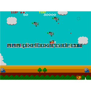 Pixelbox Arcade - Sky Kid (1985), a Shooter / Flying Horizontal game by Namco