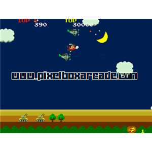 Pixelbox Arcade - Sky Kid Deluxe (1986), a Shooter / Flying Horizontal game by Namco