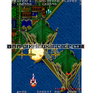 Pixelbox Arcade - Sky Soldiers (1988), a Shooter / Flying Vertical game by [Alpha Denshi Co.] (SNK of America/Romstar license)