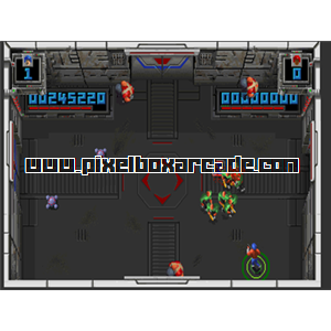 Pixelbox Arcade - Smash T.V. (1990), a Shooter / Field game by Williams