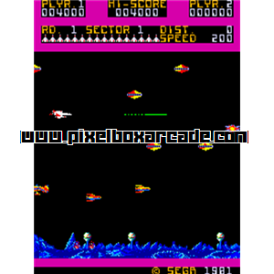 Pixelbox Arcade - Space Odyssey (1981), a Shooter / Flying game by Sega