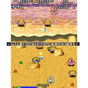 Pixelbox Arcade - Space Invaders '95 - Attack Of The Lunar Loonies (1995), a Shooter / Gallery game by Taito Corporation Japan