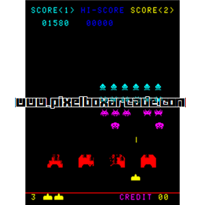 Pixelbox Arcade - Space King 2 (1979), a Shooter / Gallery game by Konami