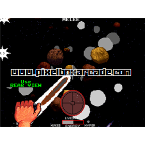 Pixelbox Arcade - Space Lords (1992), a Shooter / Flying 1st Person game by Atari Games