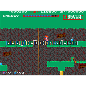 Pixelbox Arcade - Spelunker II (1986), a Platform / Run Jump Scrolling game by Irem (licensed from Broderbund)