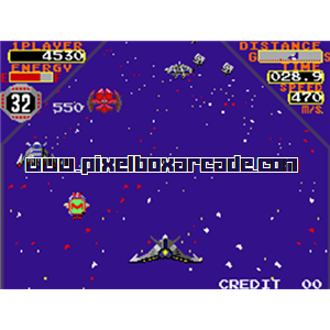 Pixelbox Arcade - Splendor Blast (1985), a Shooter / Flying Vertical game by Alpha Denshi Co.
