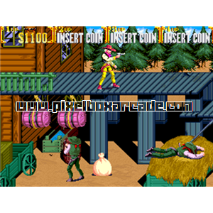 Pixelbox Arcade - Sunset Riders (1991), a Platform / Shooter Scrolling game by Konami