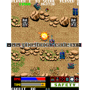 Pixelbox Arcade - Super Stingray (1986), a Shooter / Driving Vertical game by Alpha Denshi Co.