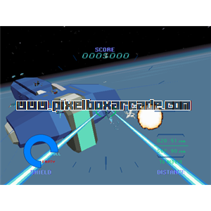 Pixelbox Arcade - Starblade (1991), a Shooter / Flying (chase view) game by Namco
